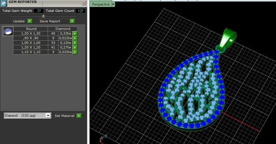 Fire pendant Model 4540 3D print model_9