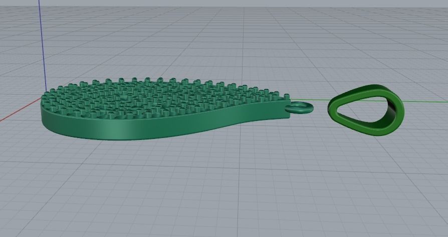 Fire pendant Model 4540 3D print model_4