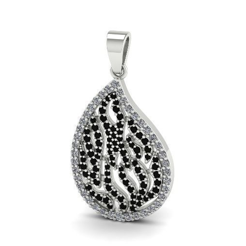 Fire pendant Model 4540 3D print model_2