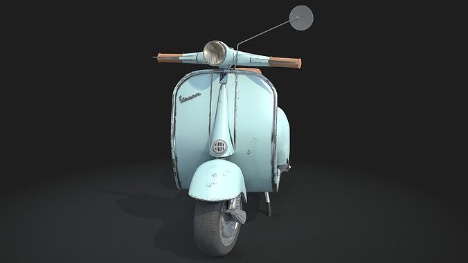 Vespa scooter 3D model 6