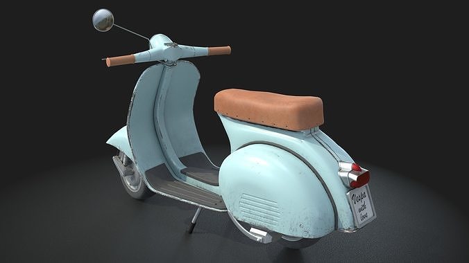 Vespa scooter 3D model 4