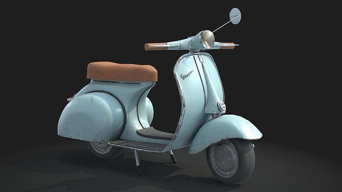 Vespa scooter 3D model 2
