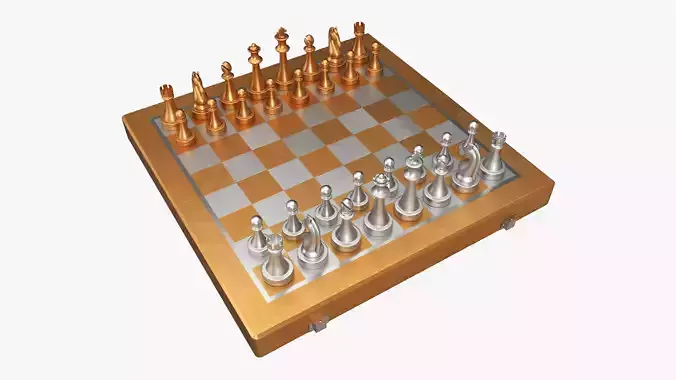 Chessboard metallic bronze