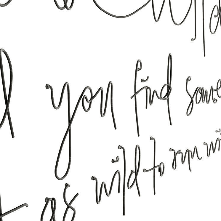 Run Wild Neon Sign 3D model_1