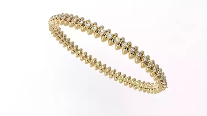Clash  Bracelet Diamonds 166mm 16 size 3D print model