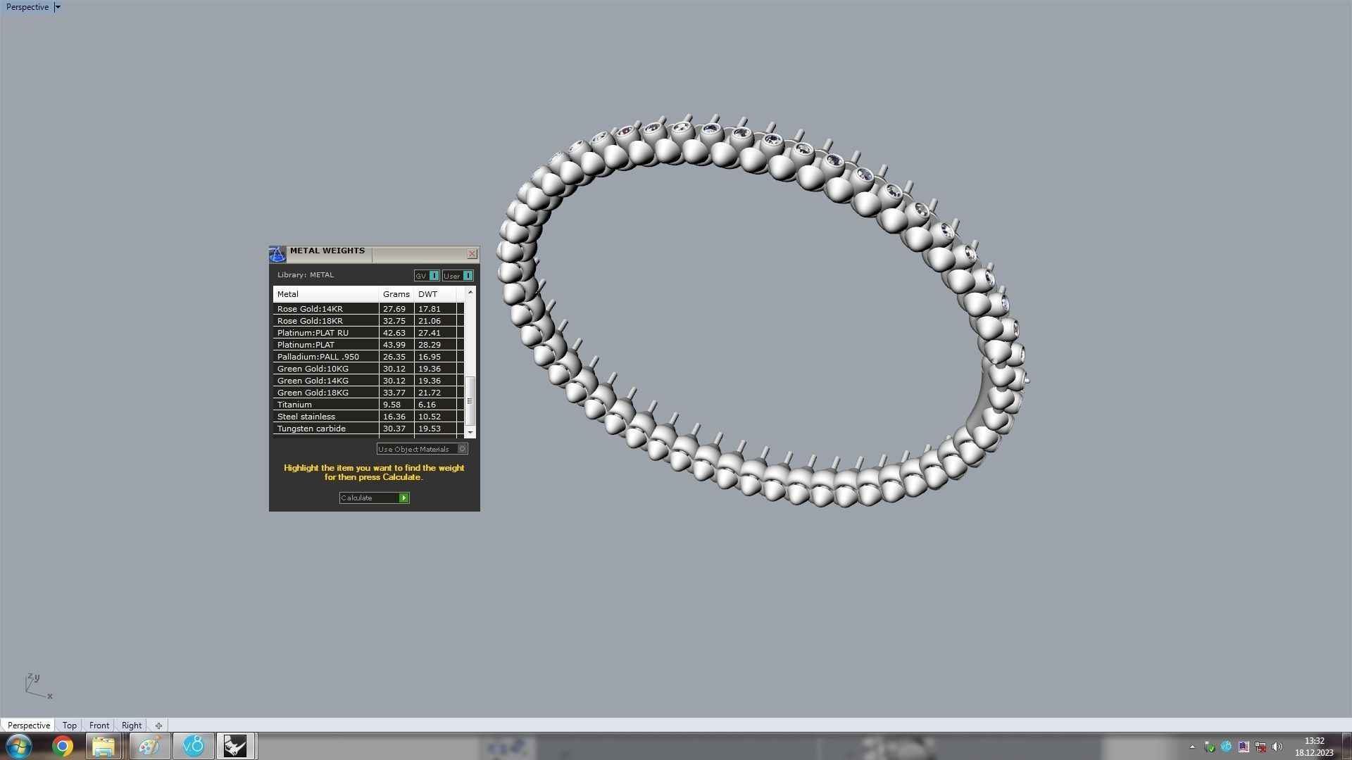 Clash Bracelet Diamonds 166mm 16 size 3D print model_17