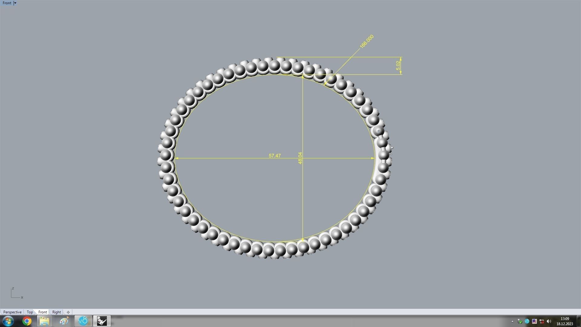 Clash Bracelet Diamonds 166mm 16 size 3D print model_14