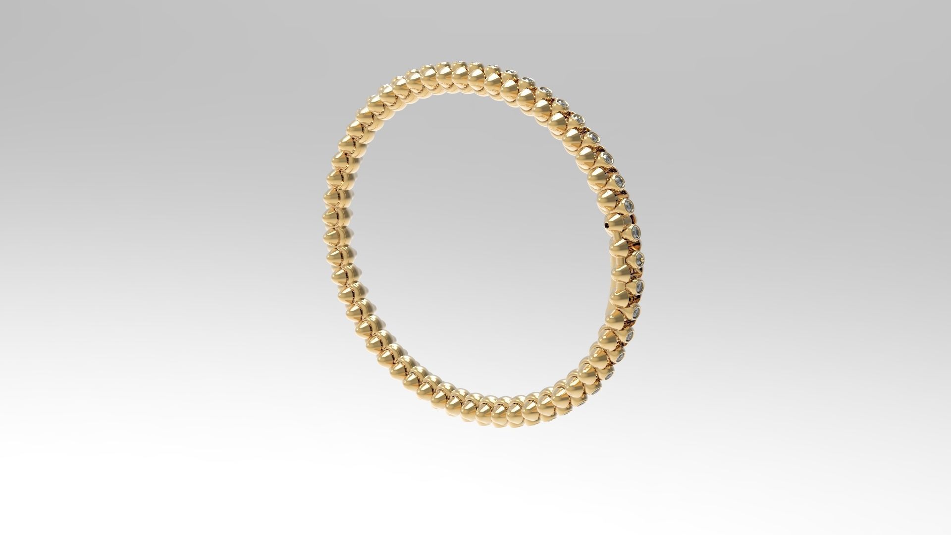 Clash Bracelet Diamonds 166mm 16 size 3D print model_7