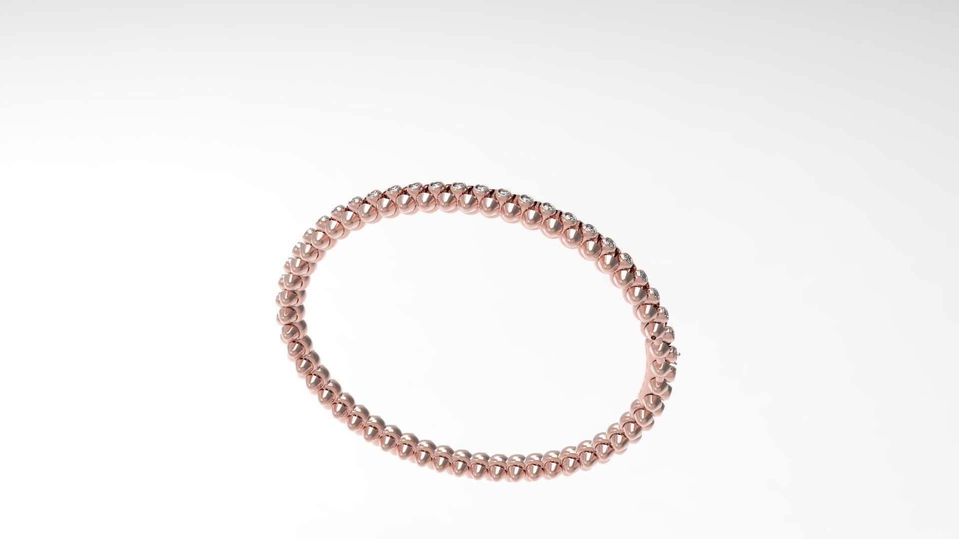 Clash Bracelet Diamonds 166mm 16 size 3D print model_2