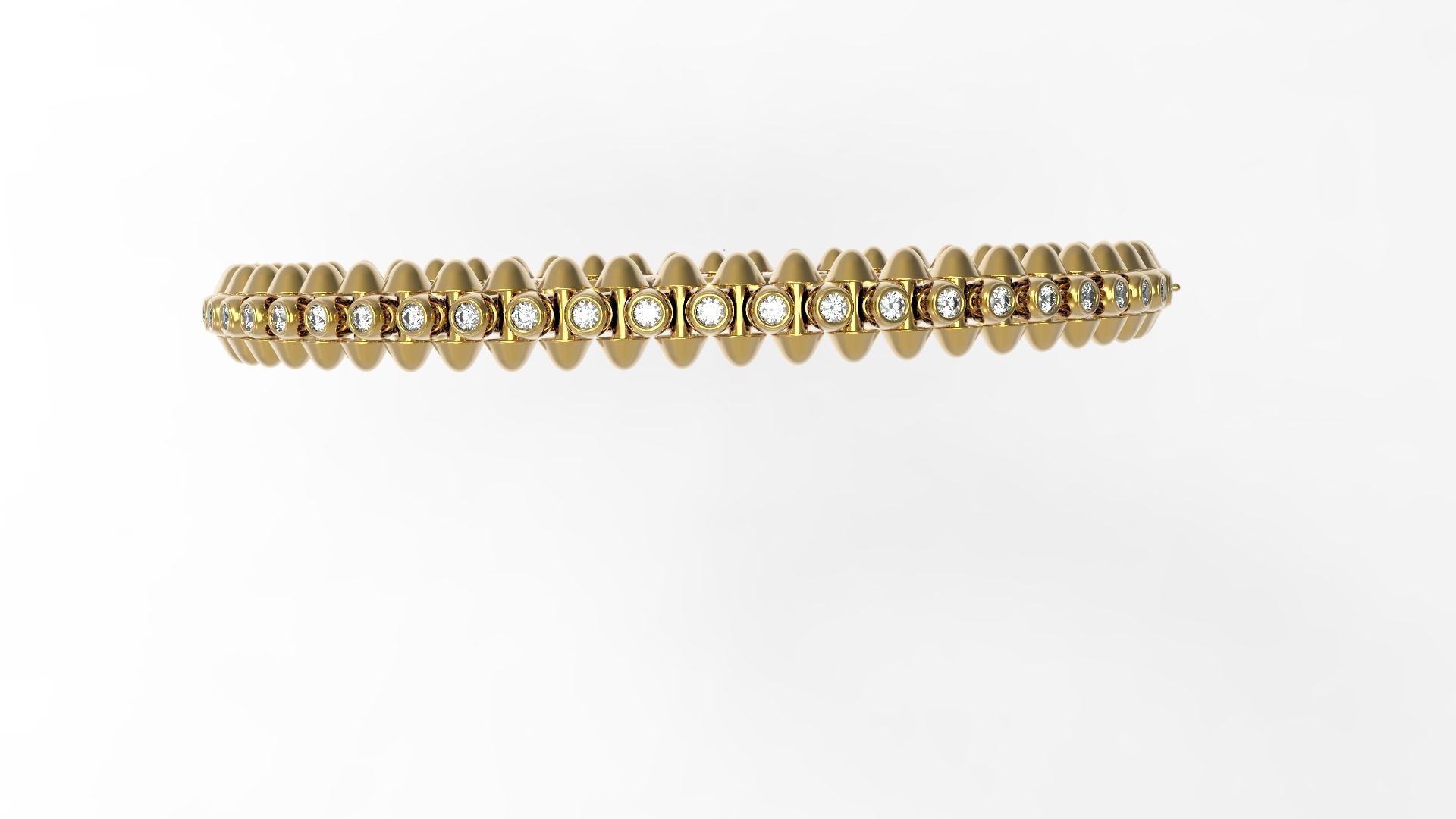 Clash Bracelet Diamonds 166mm 16 size 3D print model_6