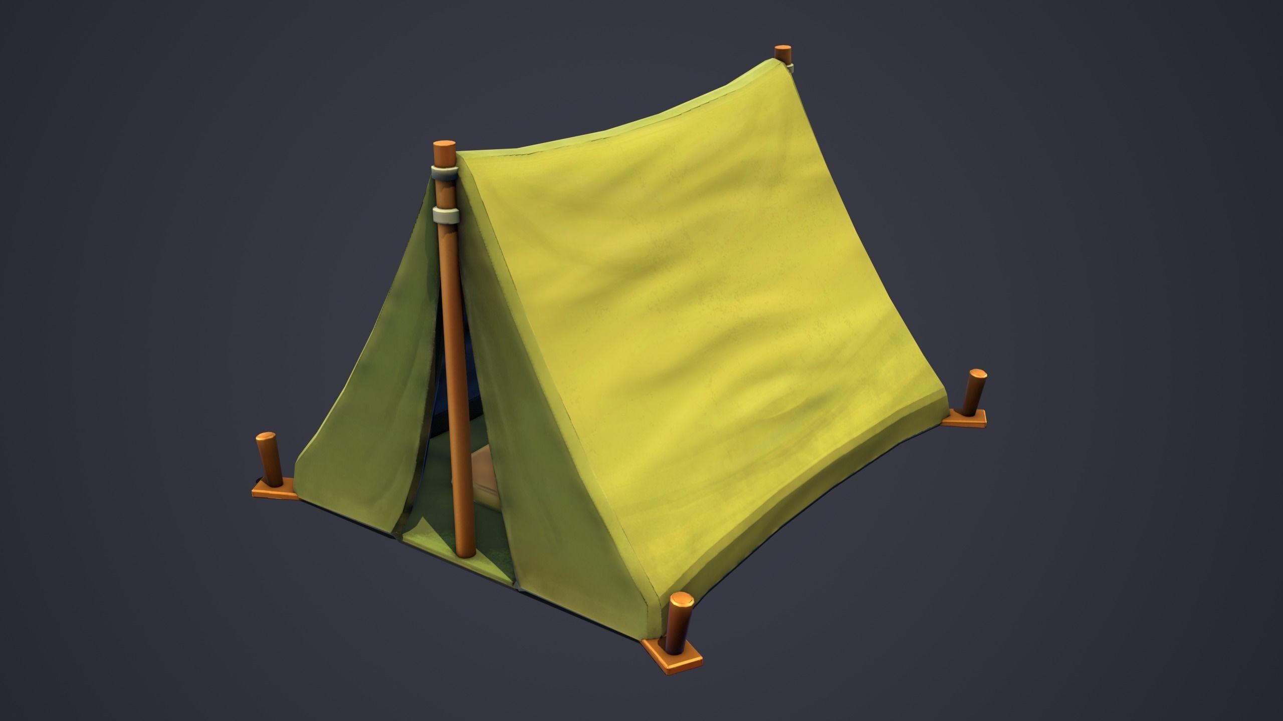 Emberlight Stylized Tent Low-poly 3D model_2
