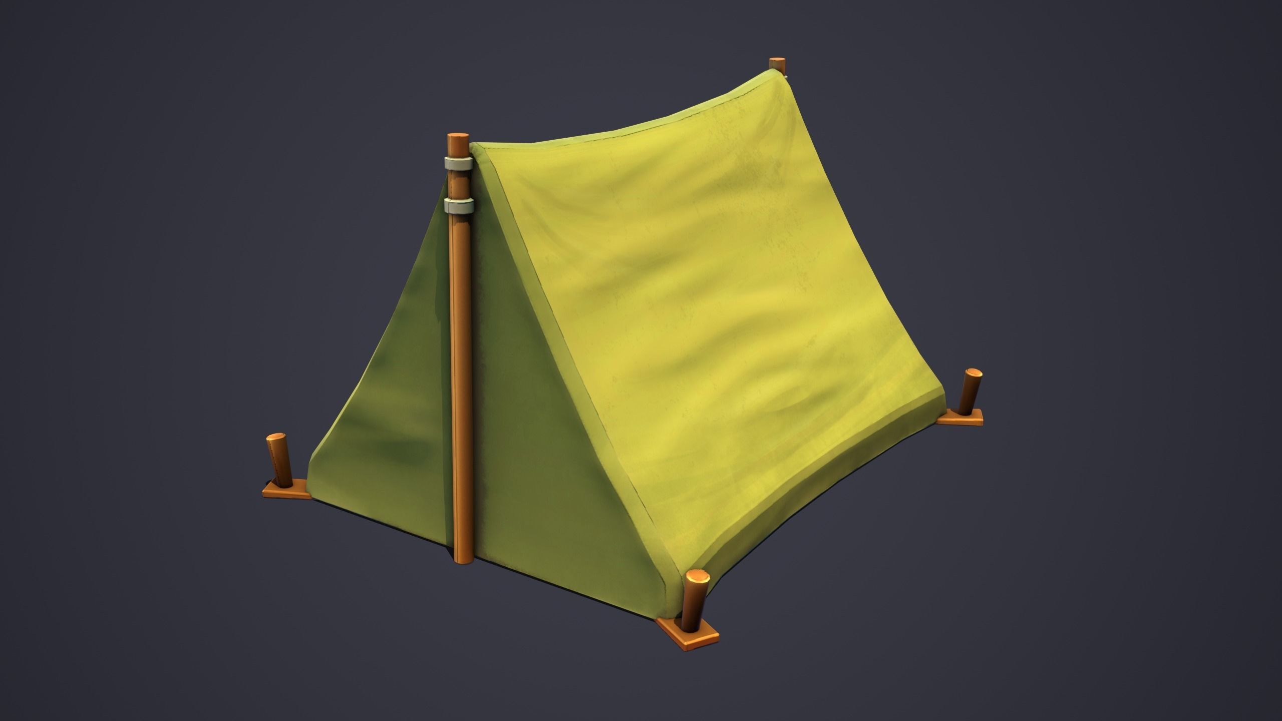 Emberlight Stylized Tent Low-poly 3D model_3