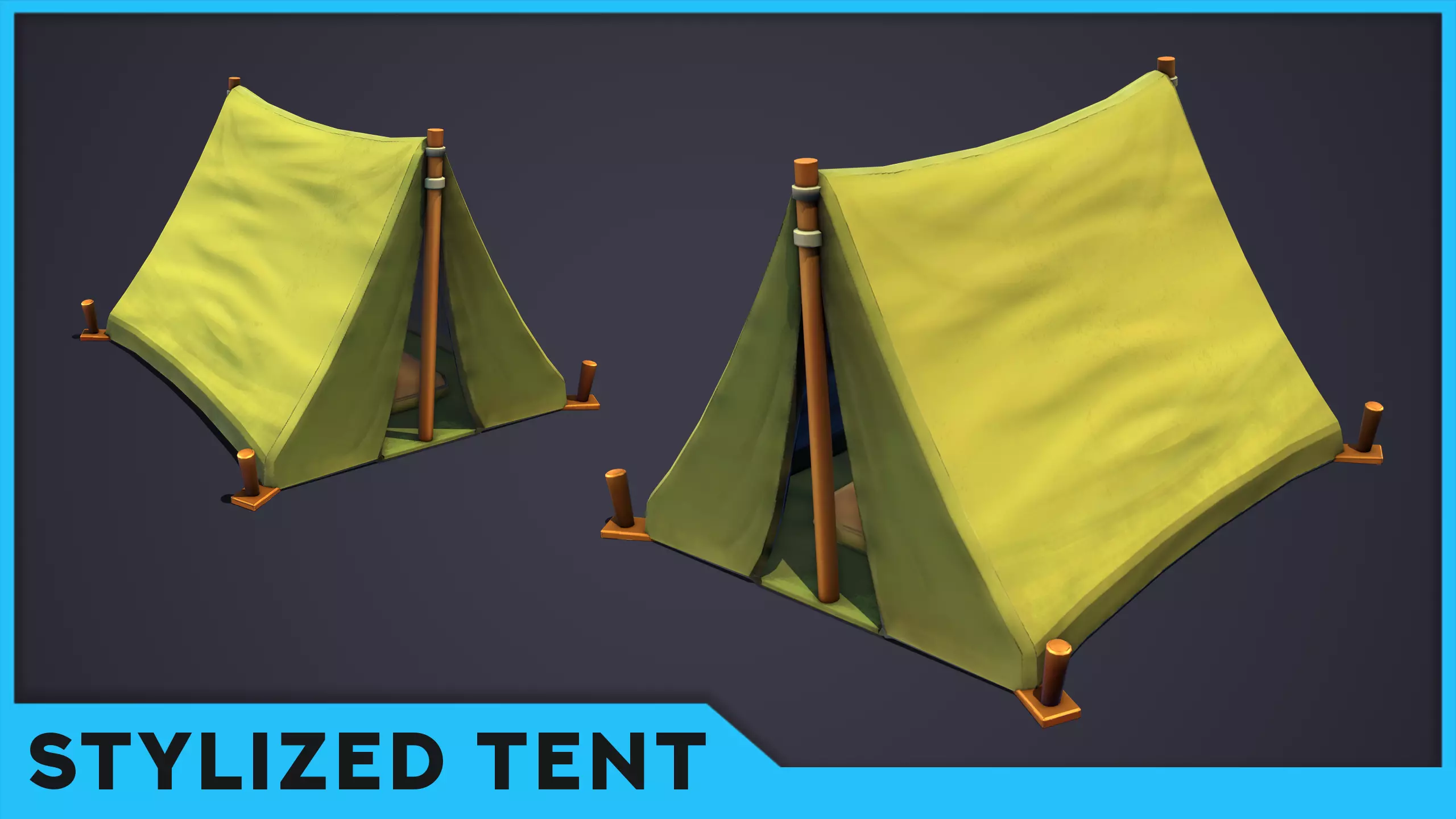 Emberlight Stylized Tent Low-poly 3D model_0