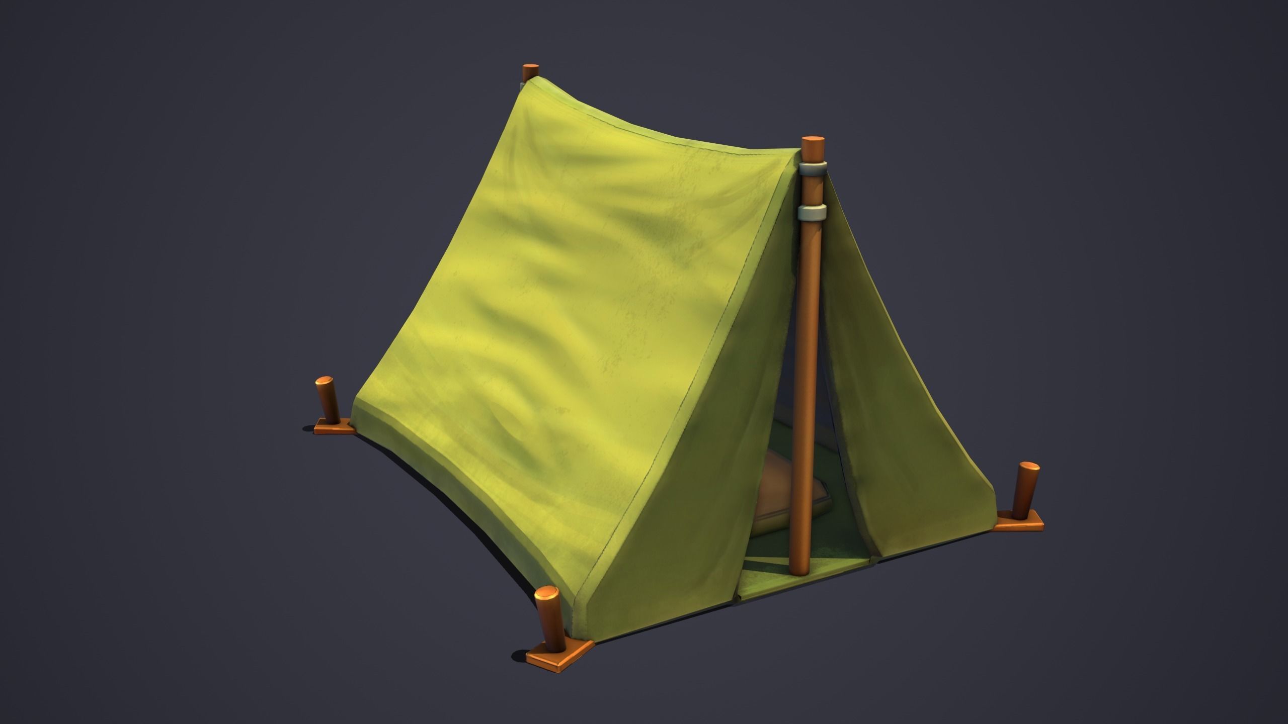 Emberlight Stylized Tent Low-poly 3D model_6