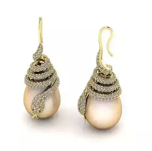 Snake earrings Model 4558