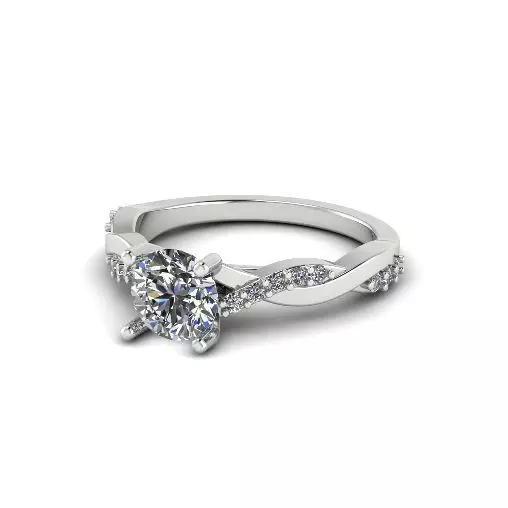 Solitaire ring Model 4554 3D print model_0