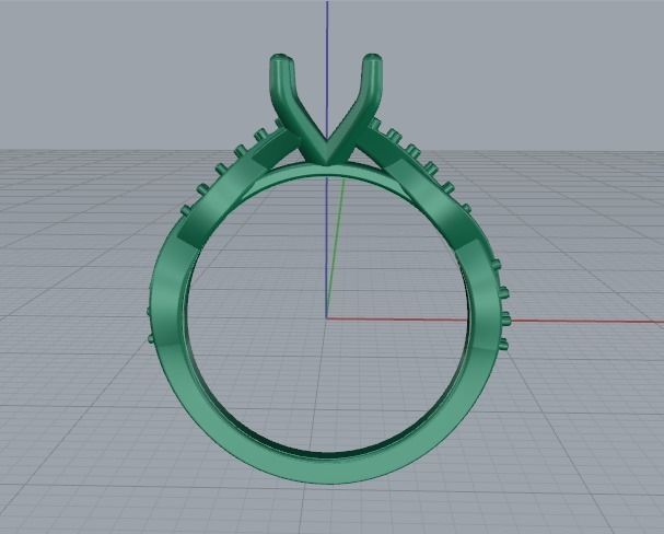 Solitaire ring Model 4554 3D print model_3