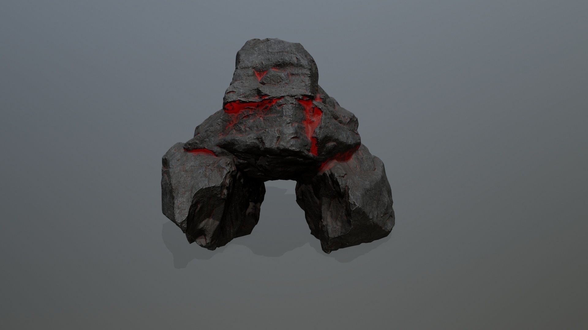 skull gate Low-poly 3D model_8