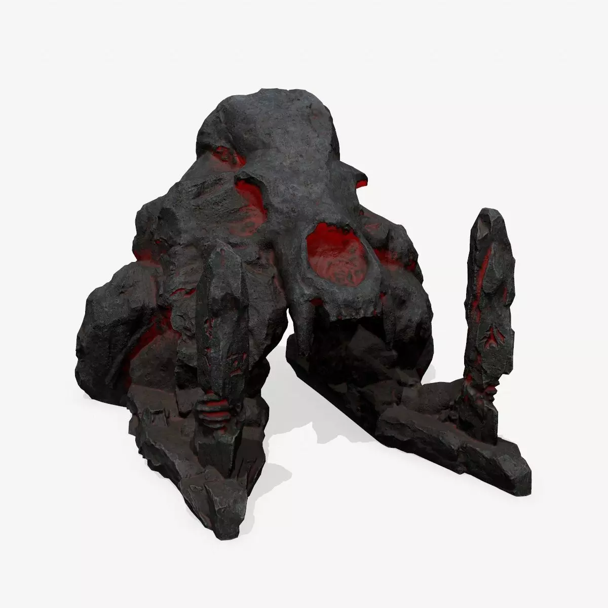 skull gate Low-poly 3D model_0