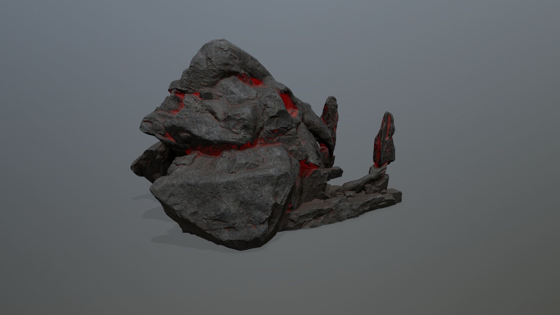 skull gate Low-poly 3D model_6