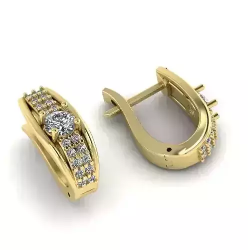 Earrings with English lock Model 4546