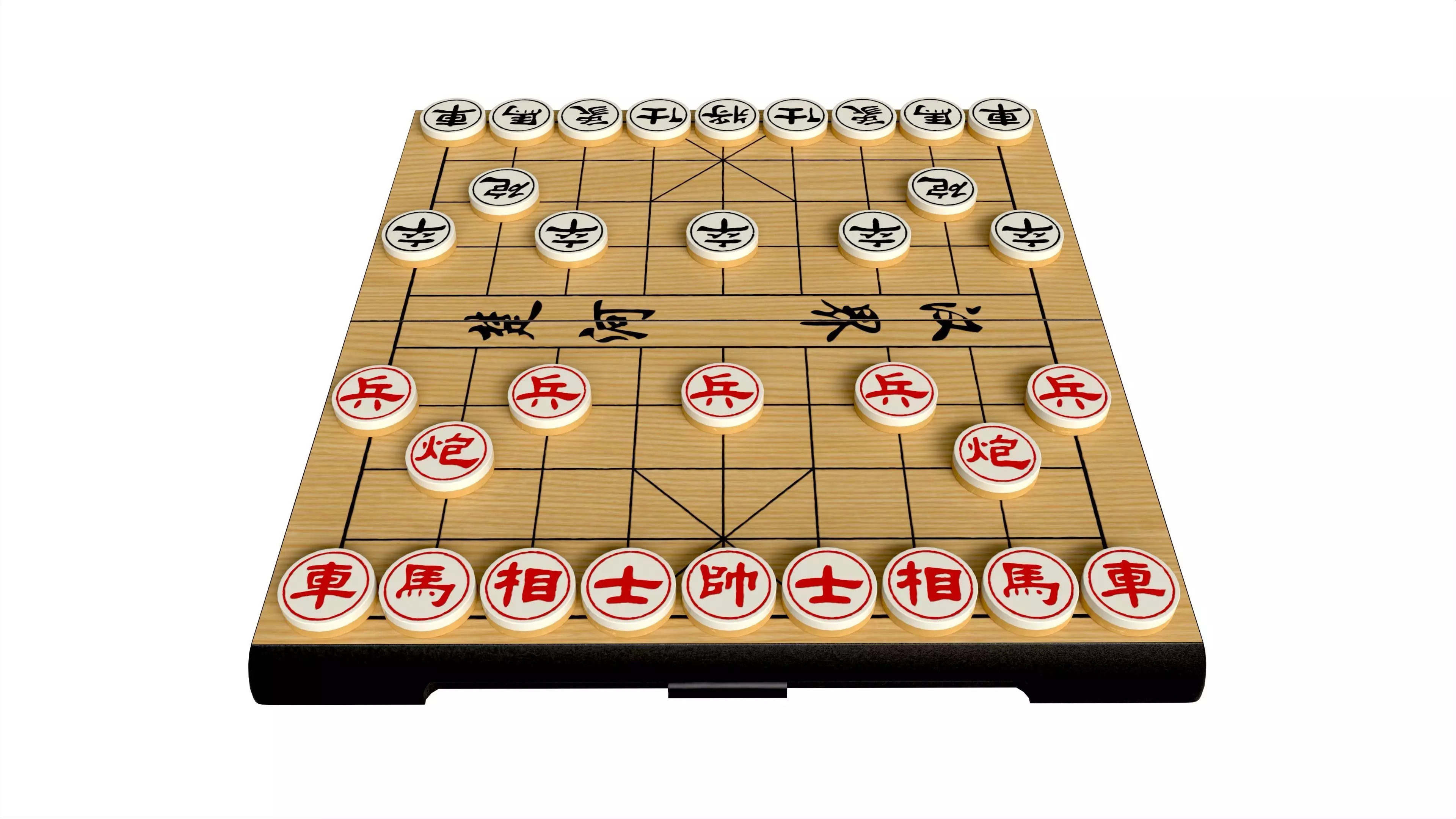 Chinese Chess Xiangqi Board Table Strategy Game 3D model_0