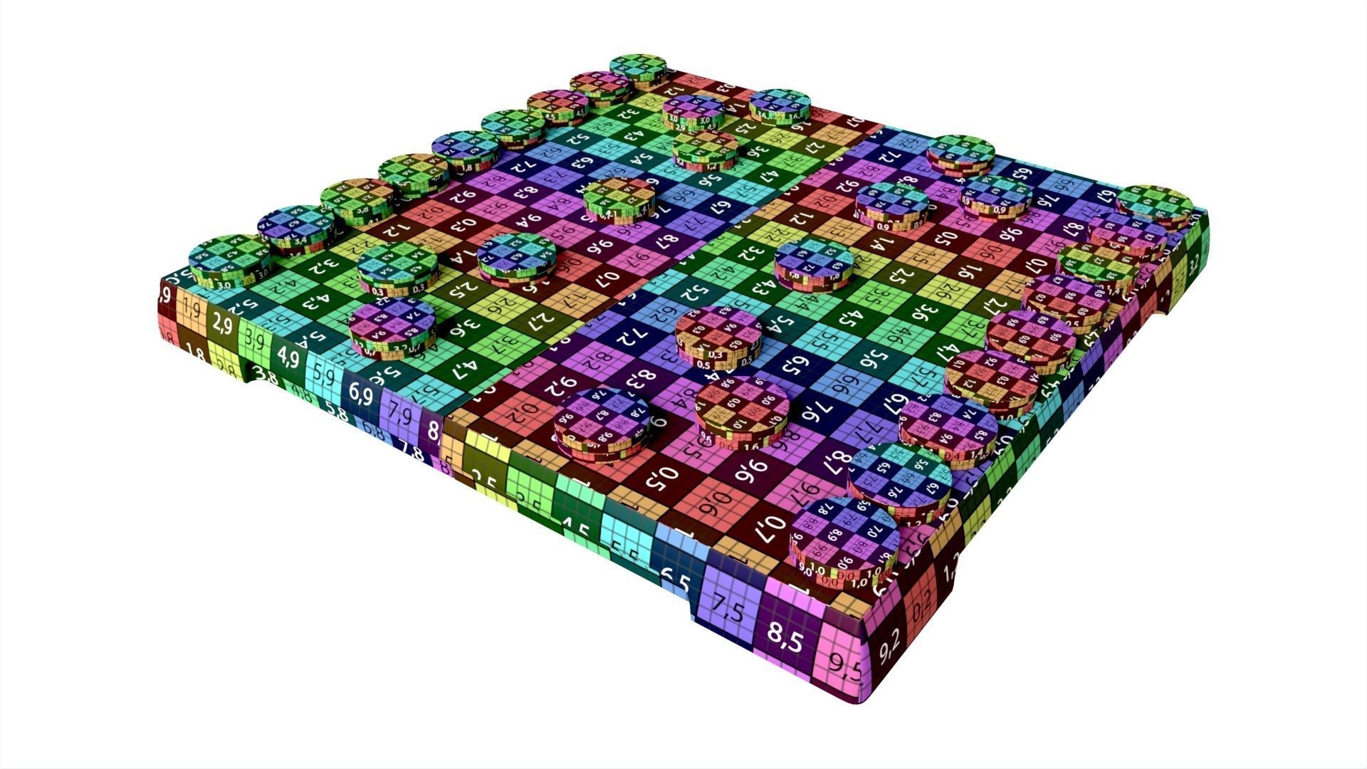 Chinese Chess Xiangqi Board Table Strategy Game 3D model_8