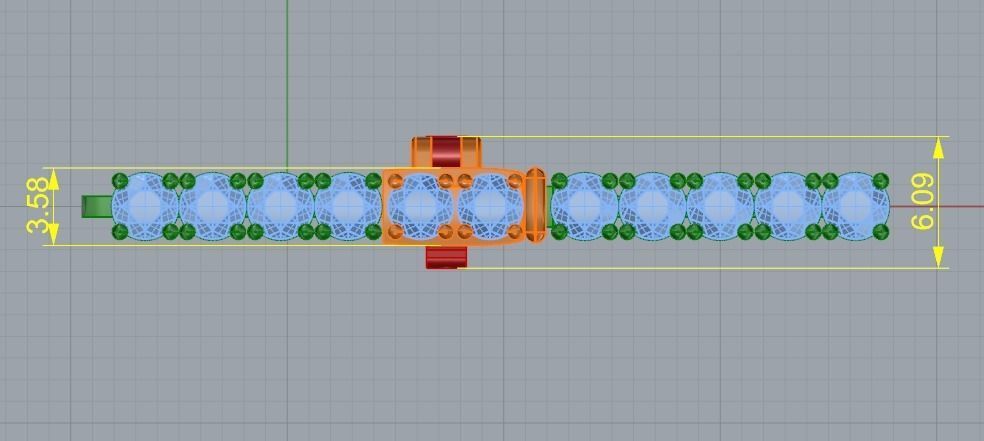 Bracelet Tenis Model 4635 3D print model_5