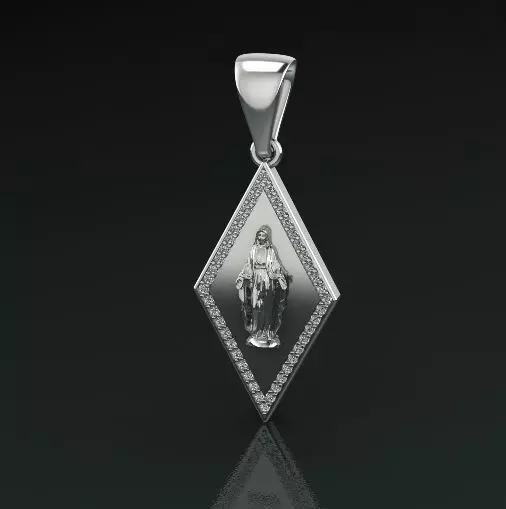 Pendant with icon Model 4633 3D print model_0