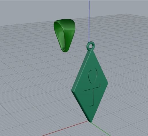 Pendant with icon Model 4633 3D print model_3