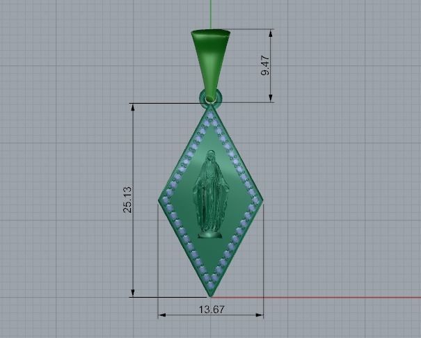 Pendant with icon Model 4633 3D print model_6