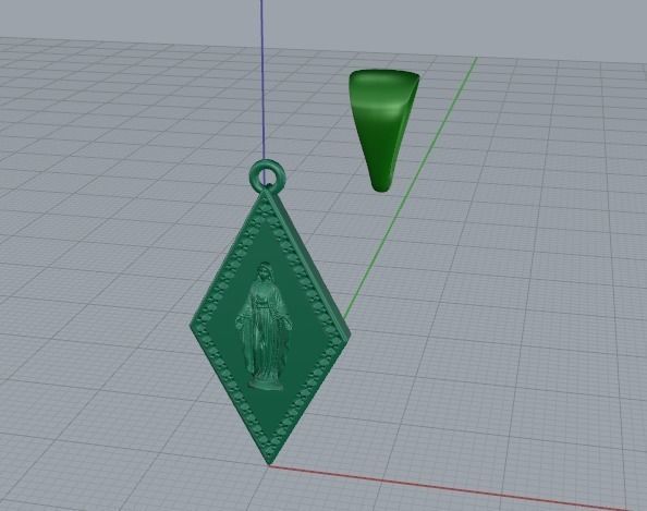 Pendant with icon Model 4633 3D print model_4