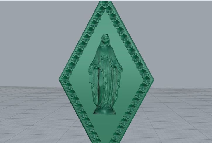 Pendant with icon Model 4633 3D print model_2