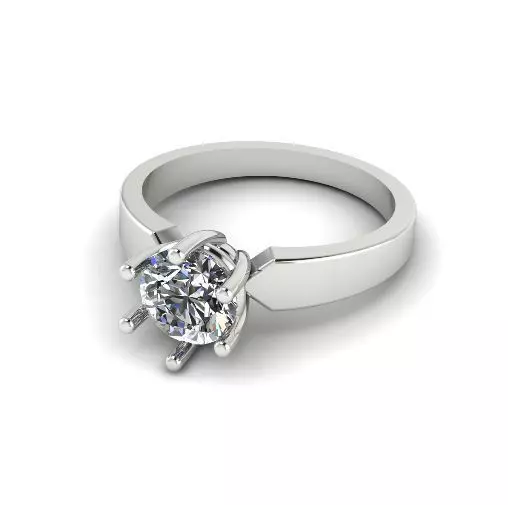 Solitaire ring Model 4619 3D print model_0
