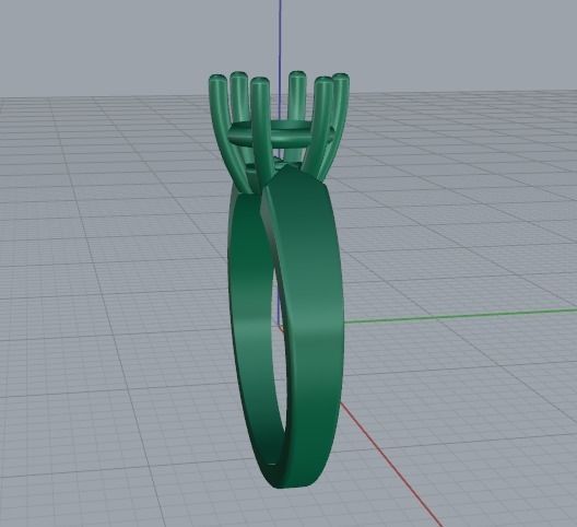 Solitaire ring Model 4619 3D print model_3