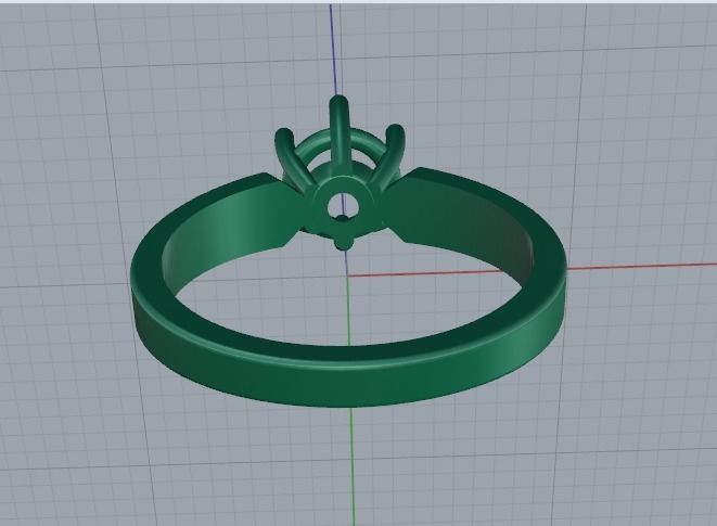 Solitaire ring Model 4619 3D print model_4