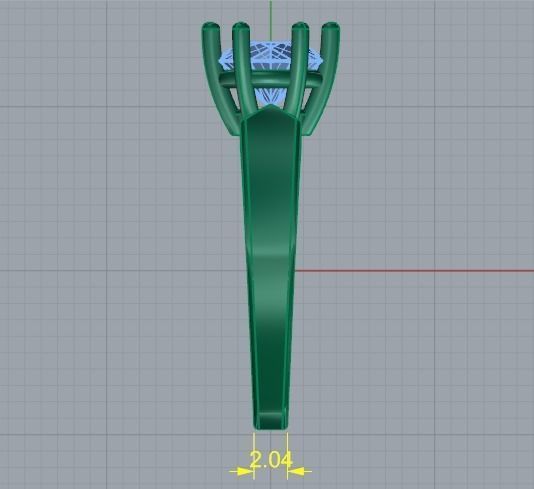 Solitaire ring Model 4619 3D print model_6