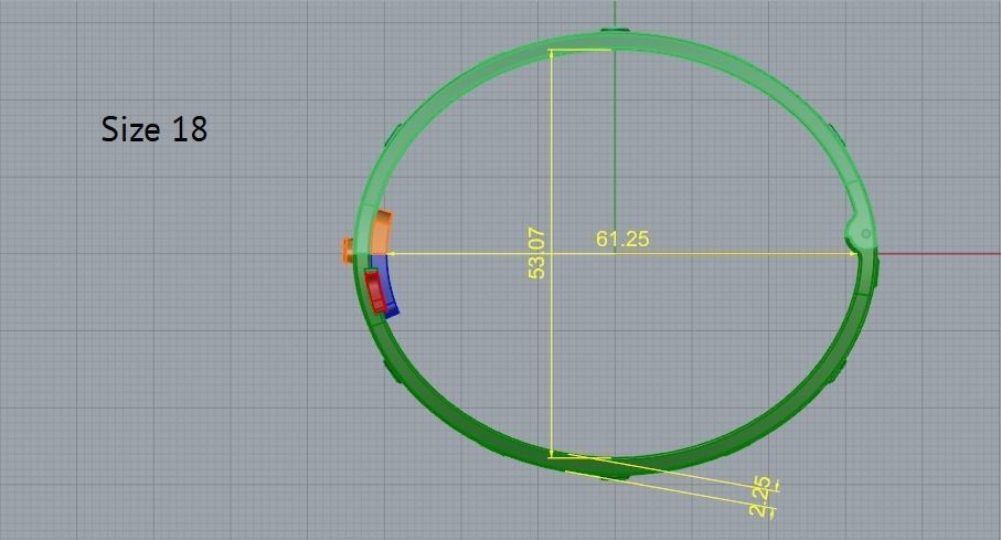 Bracelet size 18 Model 4617 3D print model_5