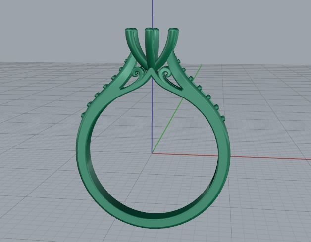 Solitaire ring Model 4614 3D print model_3