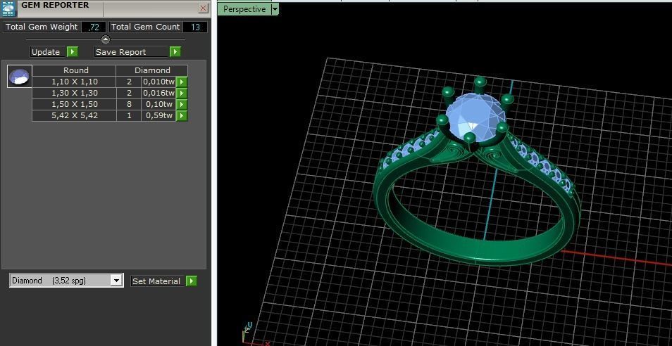 Solitaire ring Model 4614 3D print model_8