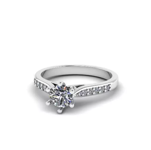 Solitaire ring Model 4614 3D print model_0