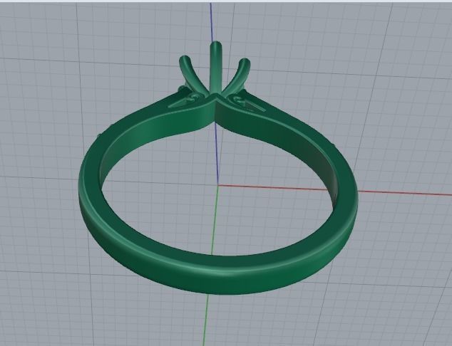 Solitaire ring Model 4614 3D print model_4