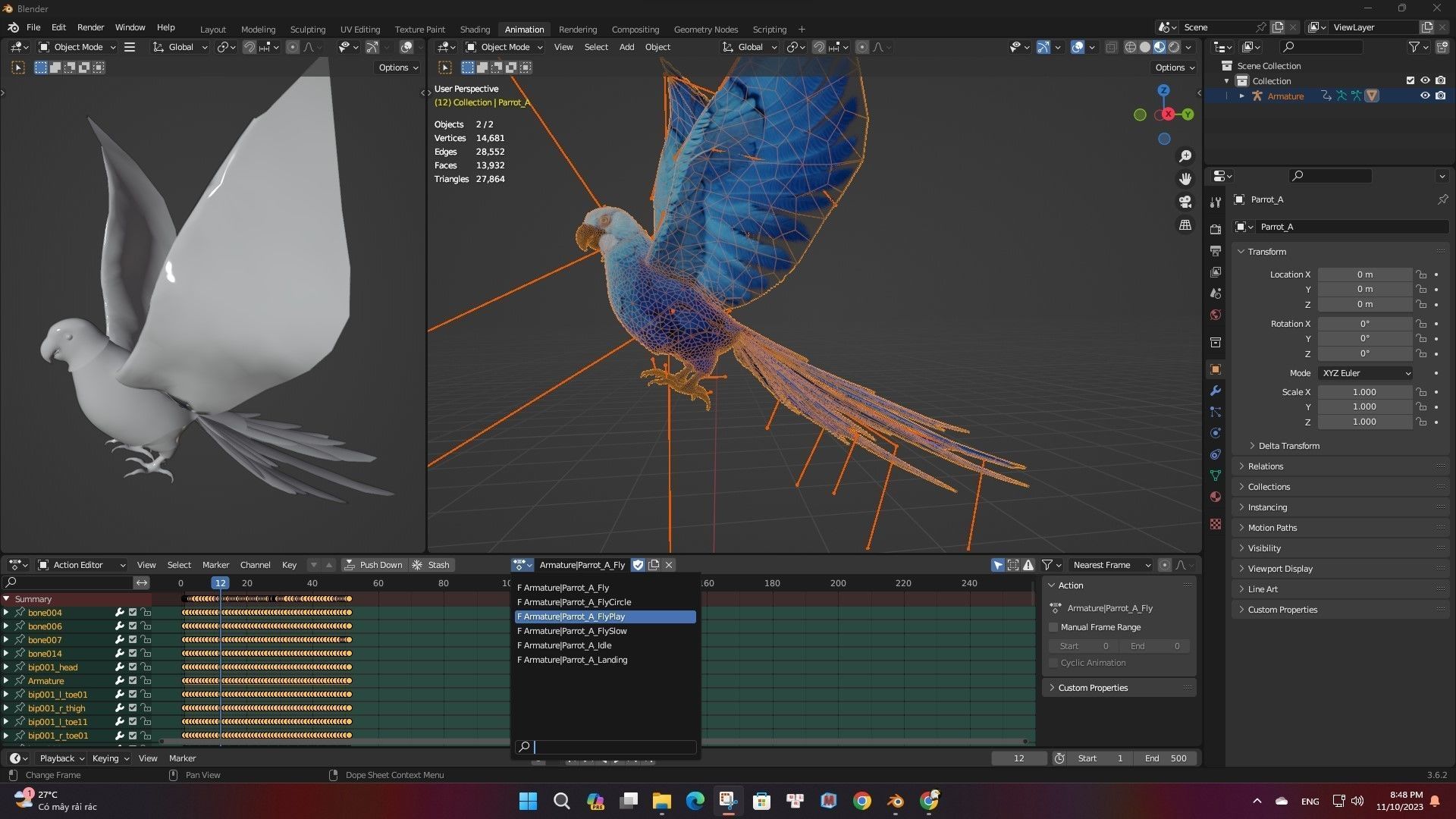 Parrot A4 3D model_11