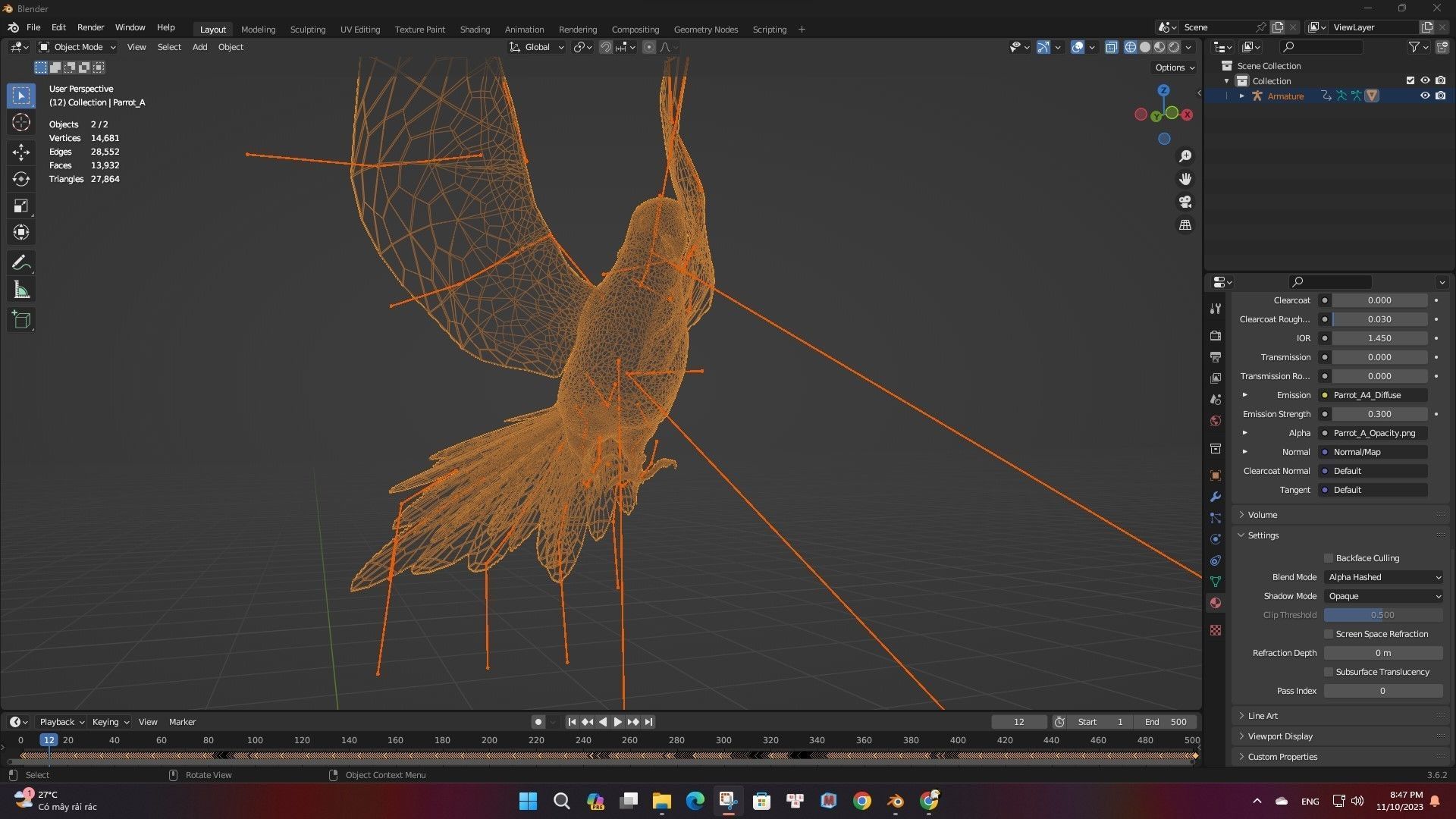 Parrot A4 3D model_10