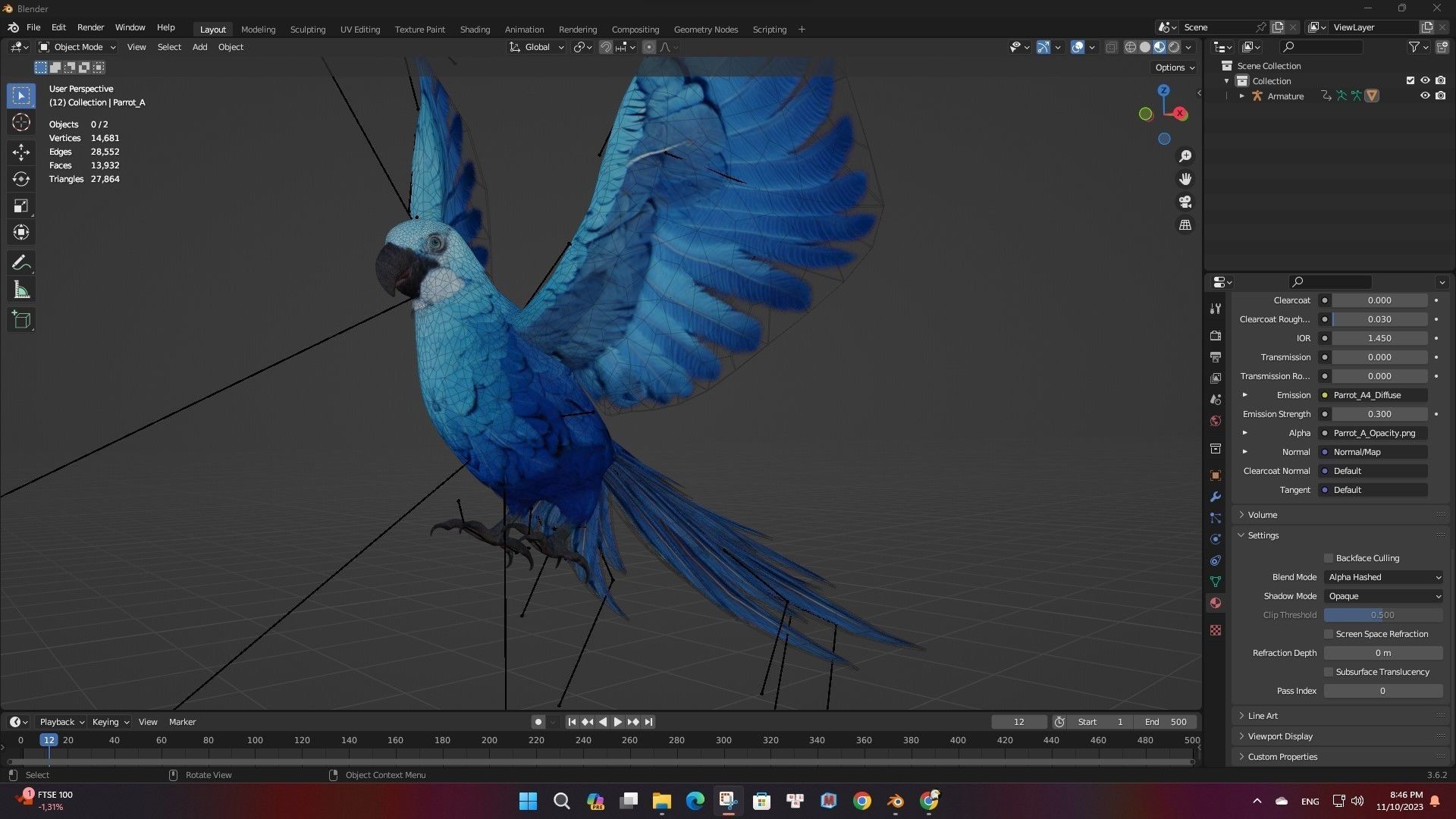 Parrot A4 3D model_9