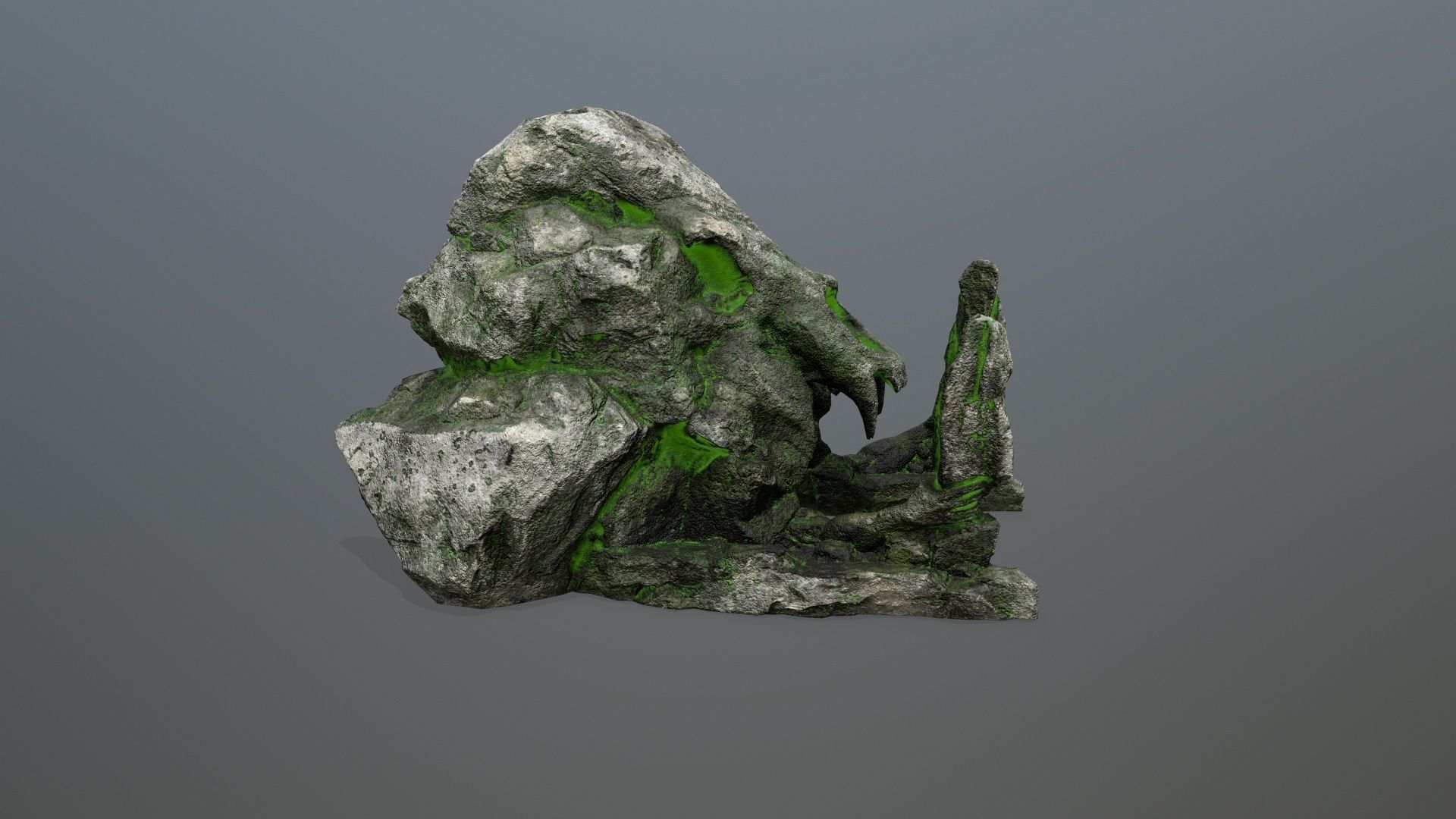 skull gate Low-poly 3D model_5