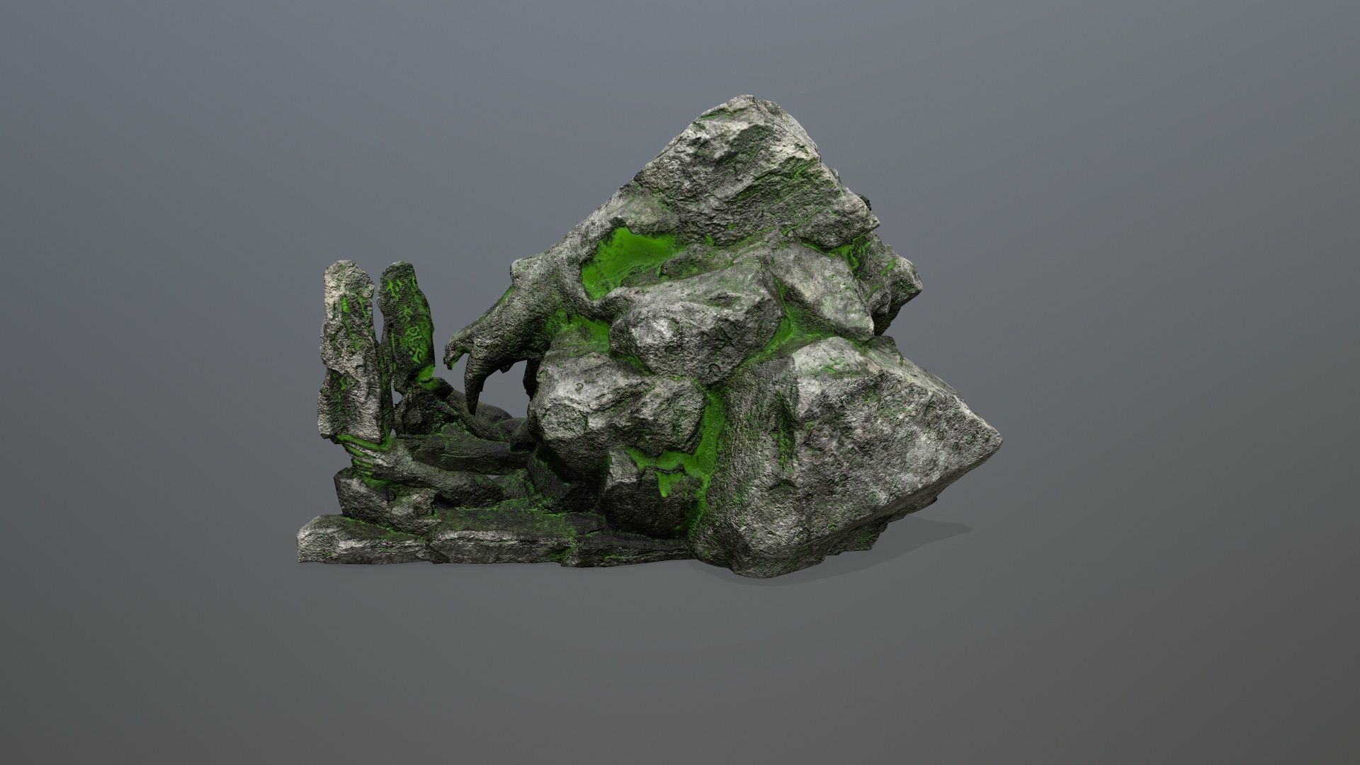 skull gate Low-poly 3D model_10