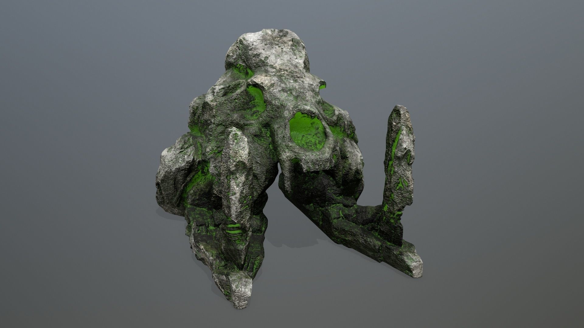 skull gate Low-poly 3D model_2