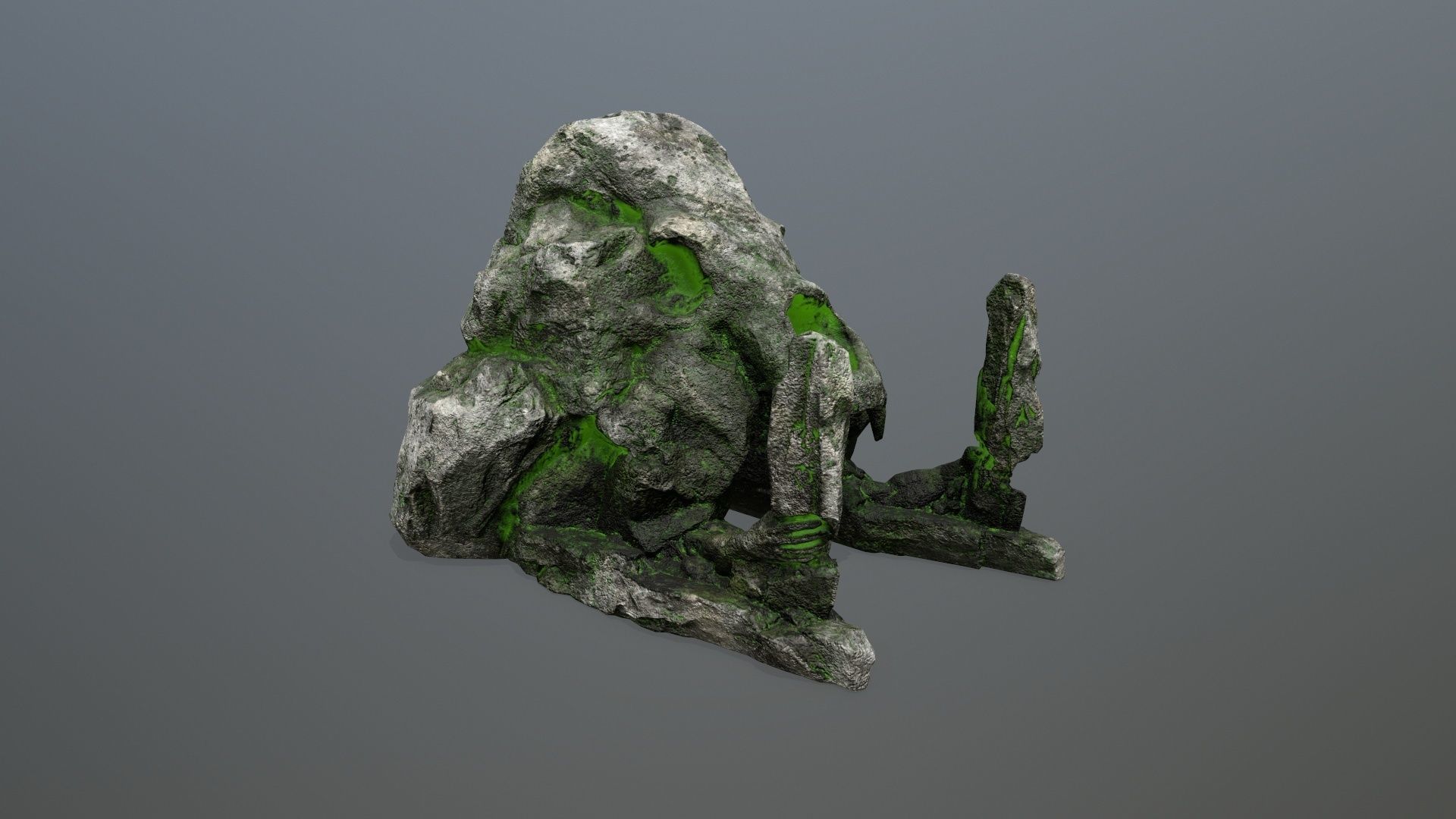 skull gate Low-poly 3D model_4