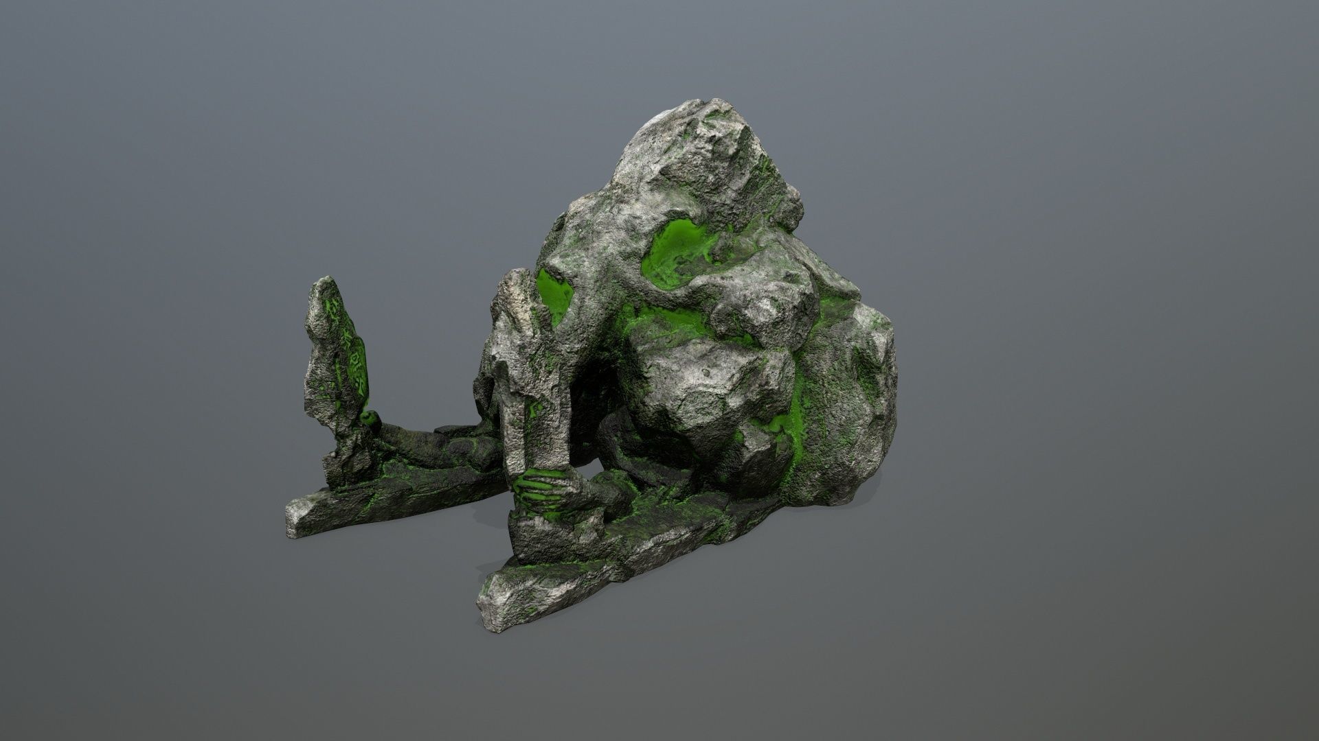 skull gate Low-poly 3D model_11